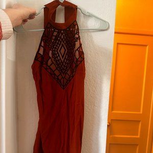 Tallow XX Rust Orange Free People Mini Dress